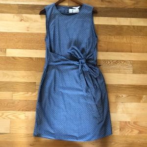 Brooks Brothers with tags, sleeveless, 100% cotton, tie front midi dress